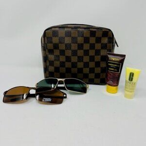 Men's travel bag, 2 sunglasses and 2 skincare. Clinique and Lowery - New
